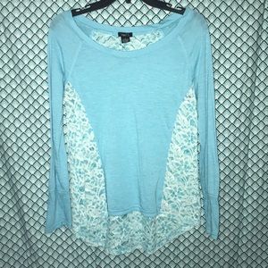 Long sleeve blue shirt